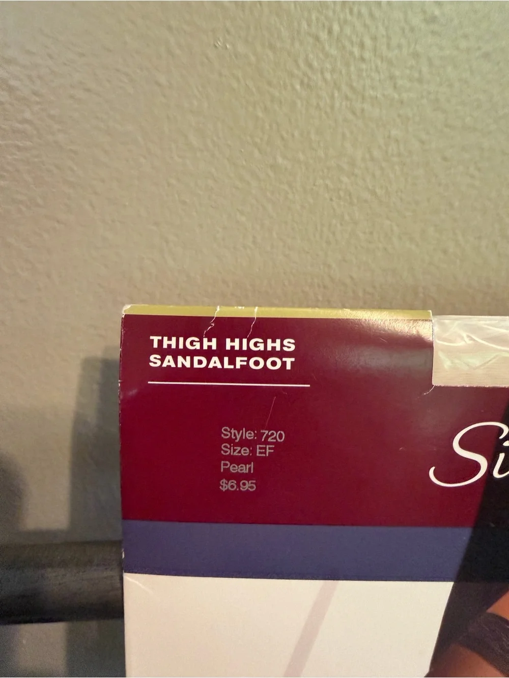 Hanes Silk Reflections Silky Sheer Thigh Highs Size EF Pearl Style 720 NIP